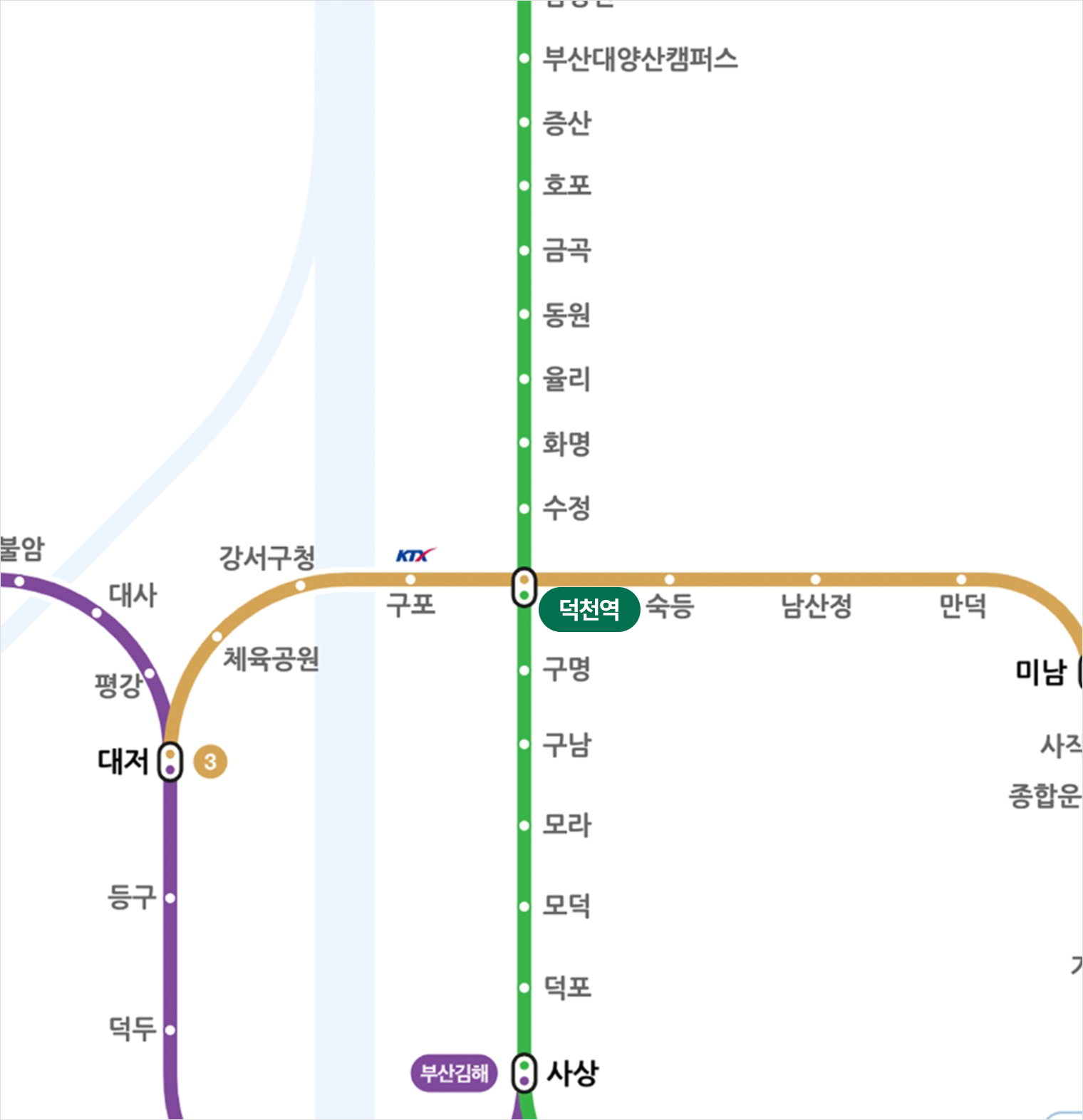 부산 지하철 노선도